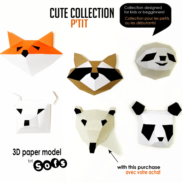 Diy 3d Sculpture En Papier - Panda