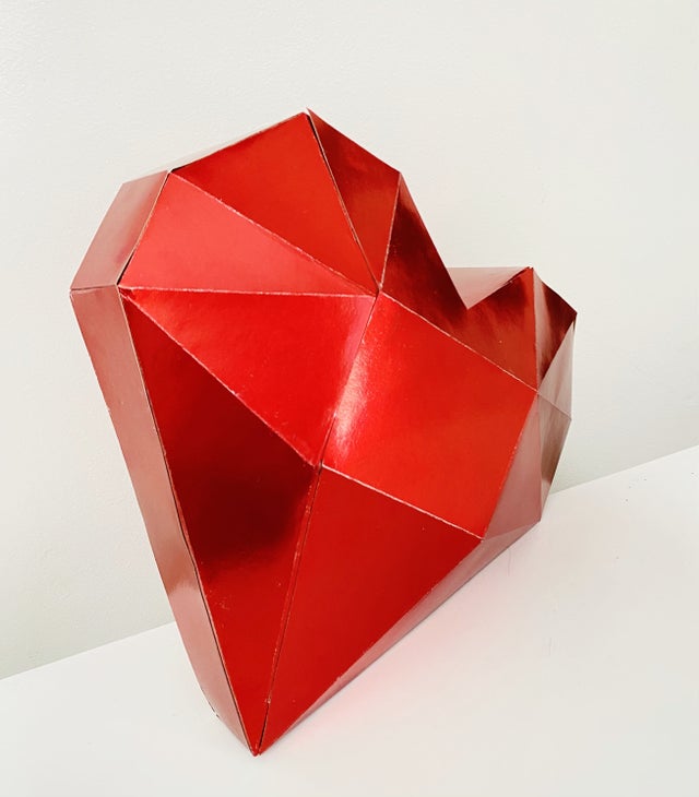 3D Paper Heart Tutorial & Free Template - Paper Kawaii