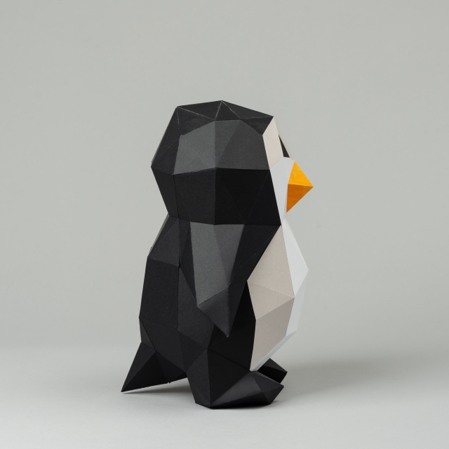 baby pingouin 3d papercraft